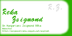 reka zsigmond business card